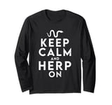 Retro Herp Keeping Keep Calm And Herp On Herp Keeper Long Sleeve T-Shirt