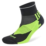 Balega Chaussettes de course à pied unisexes Enduro réfléchissantes V-tech Quarter Performance Athletic pour homme et femme