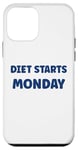 Coque pour iPhone 12 mini Simple funny diet quote Diet stars Monday