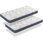 Matelas lot 2 ergo confort 90x140 Épaisseur 14 cm – Rembourrage super soft - Juvénil - idéal pour les lits gigognes