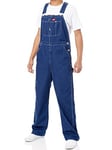 Dickies Men's Bib Smooth Straight Dungarees, Blue (Bleu Rnsd Ind/Blu), W32/L32 (Manufacturer Size: W32/L32)