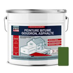 Peinture bitume, résine sol enrobé bitumeux, asphalte, goudron, macadam PROCOM 10 litres Vert foncé (RAL 130 40 30)