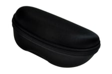 Plain Black Rigid Zipper Sports Sunglasses Case - Extra Large