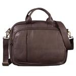 STILORD 'Madrid' Sac Travail Cuir Homme Femme Vintage Sacoche Ordinateur 15.6 Pouces pour Trolley Grand Sac Professeur A4 Serviette Cuir Véritable, Couleur:Marron - foncé pâle