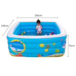 SZYM Rectangulaire Piscine Gonflable Enfant pour avec pataugeoire Gonflable Pliante carrée épaisse, adaptée aux Enfants et aux Adultes à l'intérieur et à l'extérieur