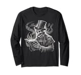 Carols Black Dark Goth Skeleton Christmas Women Men Long Sleeve T-Shirt