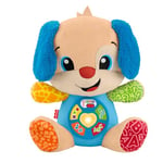 Fisher-Price Rires et Éveil Peluche Musicale avec activités d’éveil Puppy Éveil Progressif, pour bébés et Enfants à partir de 6 Mois, Version multilingue, JFD20