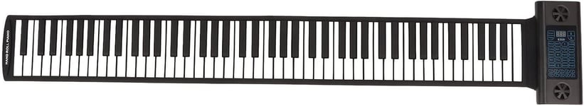 Clavier De Piano Enroulable À 88 Touches, 28 Tonalités, 128 Rythmes, 14 Morceaux De Démonstration, Fonction Midi Bluetooth, Affichage Numérique Du Tube, Piano Électrique Portable Pliable(Le Noir)