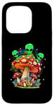 Coque pour iPhone 15 Pro Funny Magic Mushroom Alien Trippy Shroom LSDweed Acid Trip