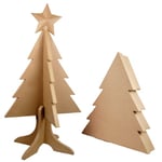 Country Love Crafts Foldable Christmas Tree with Box Papier Mache