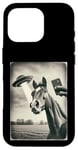 Coque pour iPhone 16 Pro Alien Horse UFO Meme Funny Cowboy Cowgirl Weird