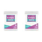 1 x Sculpey Polymer Oven Bake Craft Modelling Clay 57g White (Pack of 2)