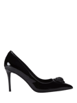 Kurt Geiger London Belgravia Patent Leather Stiletto Heel Court Shoes, Black