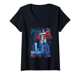 TRANSFORMERS Optimus Prime 1st Birthday T-Shirt avec Col en V