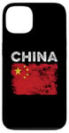 Coque pour iPhone 13 Drapeau chinois vieilli pour hommes, femmes, enfants