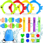 Yotako Diving Pool Toys, 23Pcs Pool Sinkers for Kids Swimming Pool Toys Set Div