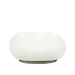 Gubi - Pacha Outdoor Ottoman - Fully Upholstered, Swivel, PG. D Dedar, Chevron Special outdoor Ivory 002 - Utomhuspallar & puffar - Pierre Paulin - Beige - Plast