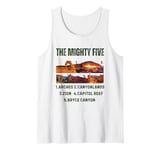 Vintage Moab Souvenir | Mighty Big 5 Utah National Parks Tee Tank Top