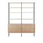 Carl Hansen - BM0253 150 x 189 cm, Vitoljad Ek - Hyllsystem - Børge Mogensen - Träfärgad - MDF/Metall/Trä