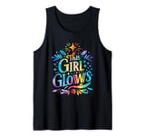 This Girl Glows For Kids Tie Dye Bright Colors 80's And 90's Tank Top