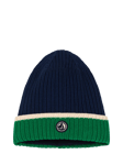 Petit Bateau Kids' Microfleece Lined Knitted Hat, Medieval/Multi