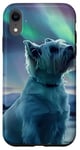 iPhone XR Aurora Borealis Dog Lover West Highland White Terrier Case