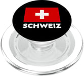 Switzerland Flag Schweiz Suisse Swiss White Red PopSockets PopGrip pour MagSafe