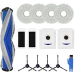 Keyoung - Lot de 14 accessoires de rechange pour Ecovacs X5 pro, 1 brosse principale, 2 sacs à poussière, 2 filtres hepa, 4 tampons serpentins, 4