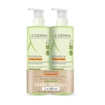 A.DERMA Exomega Control Gel lavant émollient 2 en 1 Anti-grattage Corps & cheveux Gel(S) 2x500 ml