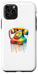 Coque pour iPhone 11 Pro Dripping Paint Art Téléphone Vintage Fixe Cadran