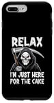 Coque pour iPhone 7 Plus/8 Plus Détendez-vous, je suis juste là pour Halloween avec The Cake Grim Reaper