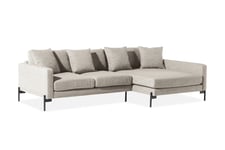 Skonsam Divansofa Høyre med Pynteputer - Beige Sofa sjeselong Scandinavian Choice