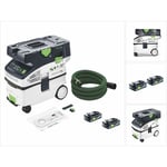 Ctlc midi Aspirateur sans fil 36V (2x 18 v) classe de poussière l + 2x Batteries 4,0 Ah - sans chargeur - Festool