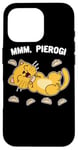 iPhone 16 Pro Cat dreaming about Pierogi Polska Polish Food Mmm Pierogi Case