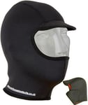 NCW CORNWALL 3mm Titanium Neoprene Surf Hood/Balaclava/Cap Gbs Seams And Watersport Fleece Lining - Black, Size Large - for those with larger heads or lots of thick hair