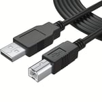 Câble d'imprimante,câble USB 2.0 type A vers type B,compatible avec HP,Epson,Canon,Brother,Lexmark,Scanner,Disque dur,Photographie numérique,Noir,50 cm(Q699)