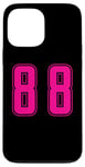 iPhone 13 Pro Max Pink Number 88 Team Junior Sports Pink Numbered Uniform Case