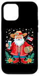 Coque pour iPhone 12/12 Pro Drapeau de Noël portoricain Père Noël