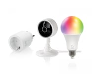 Deltaco Smart Home Start Kit - Smart Plug + Kamera + RGB Bulb