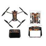 Drone Tarrasarja Vedenpitävät Skins Tarrat Yhteensopiva DJI Mini 3 Pro Drone ja Kaukosäädin 3D Pattern Tarrat Suojaustarvikkeet