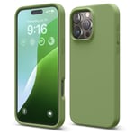 elago Compatible with iPhone 16 Pro Max Case, Premium Liquid Silicone Case, Full Body Protective Cover, Shockproof, Slim Phone Case, Anti-Scratch Soft Microfiber Lining, 6.9 inch (Cedar Green)