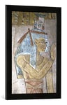 Kunst für Alle 'Image encadrée de égyptien Peinture Isis et Nephthys/ägypt. Fois., Mural Impression d'art dans Le Cadre de Haute qualité Photos Fait Main, 40 x 60 cm, Noir Mat