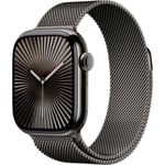 Apple Watch Series 10 GPS + Cellular - 42mm - Boîtier Slate Titanium - Bracelet Slate Milanese Loop