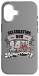 iPhone 16 14th Wedding Anniversary Celebrating 14 Years Matching Gift Case