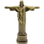 Metallfigur av Kristus Frälsaren i Brasilien, Jesusfigur, Kristus Frälsaren Staty, Jesus Kristus Staty, Present, Heminredning, Katolsk (FMY)