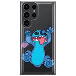 ERT Group Coque de téléphone Portable pour Samsung S23 Ultra Original et sous Licence Officielle Disney Motif Stich 020 Parfaitement adapté à la Forme du téléphone Portable, partiel imprimé