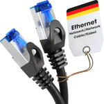 KabelDirekt – 25 m – Câble Ethernet, Câble Réseau, Câble RJ45/LAN, Disponible en 0,25-30 m (Vitesse de Fibre Optique pour Les réseaux Gigabit, commutateur, routeur, Modem, Noir/Argent)