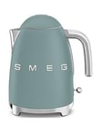 Smeg Klf03 Retro Style Jug Kettle, 300W, 1.7L - Matte Emerald Green