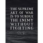 Artery8 Slate Inspiring Quote Sun Tzu Art of War Subdue Enemy Without Fighting Unframed Wall Art Print Poster Home Decor Premium