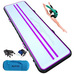 ALIFUN Pistes d'Acrobatie Tapis-d'entrainement Tapis de Gymnastique Gonflable 3M 4M 5M 6M Tumbling Mat Training Mat Thickness 10cm 20cm Electric Air Pump